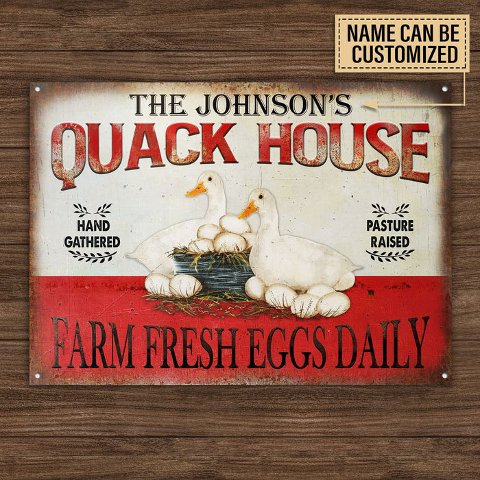 Personalized Duck Quack House Customized Classic Metal Signs-CUSTOMOMO