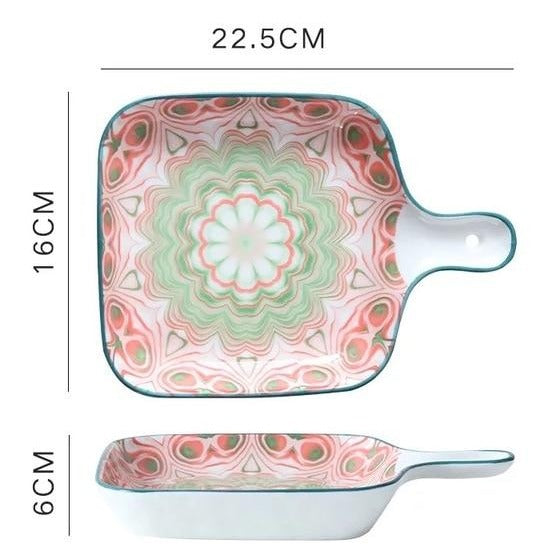 Pink 70s Baking Plates Tray