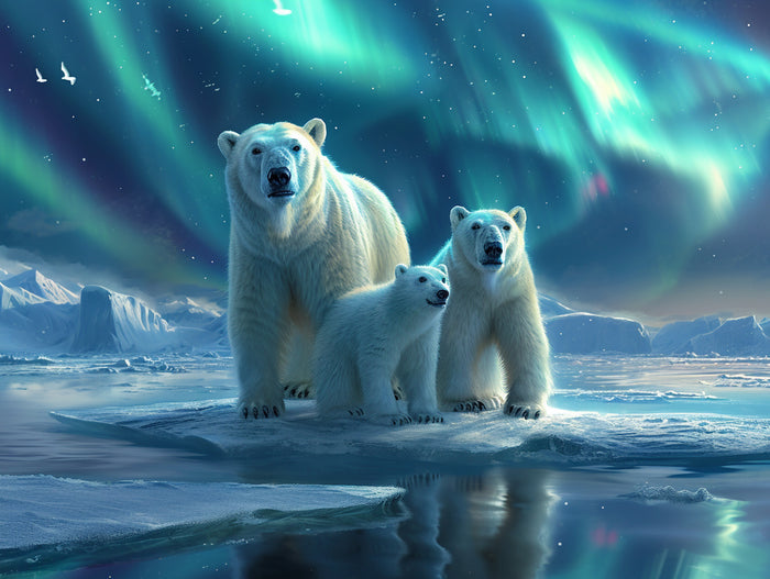 Polar Bear Family in the Arctic