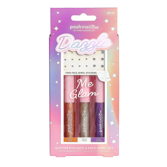 Posh Mellow Dazzle Me Glam Glitter Eyeliner & Face Jewel Set 4pcs - ikatehouse