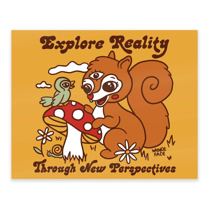 Print - Explore Reality Squirrel