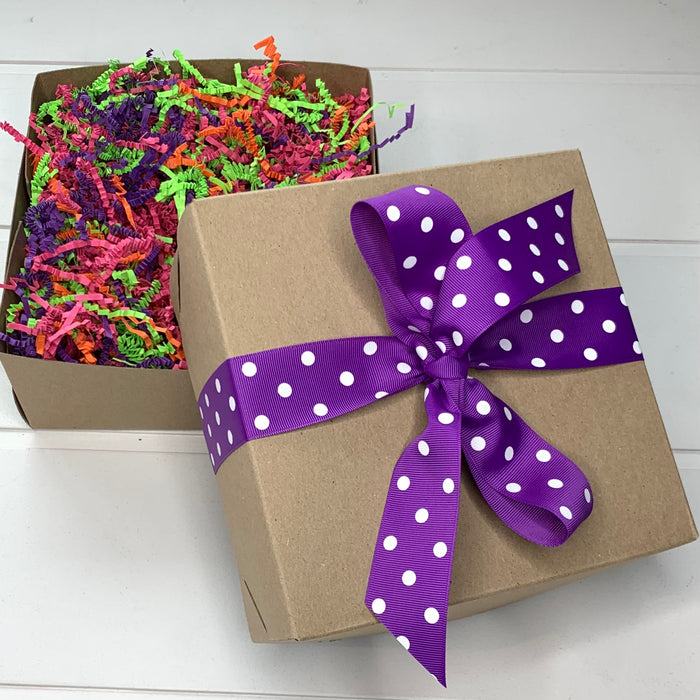 Purple and White Packaging