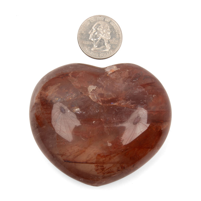 Quartz w/ Hematite  - Heart