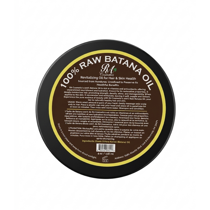 RA Cosmetics 100% Raw Batana Oil 4oz