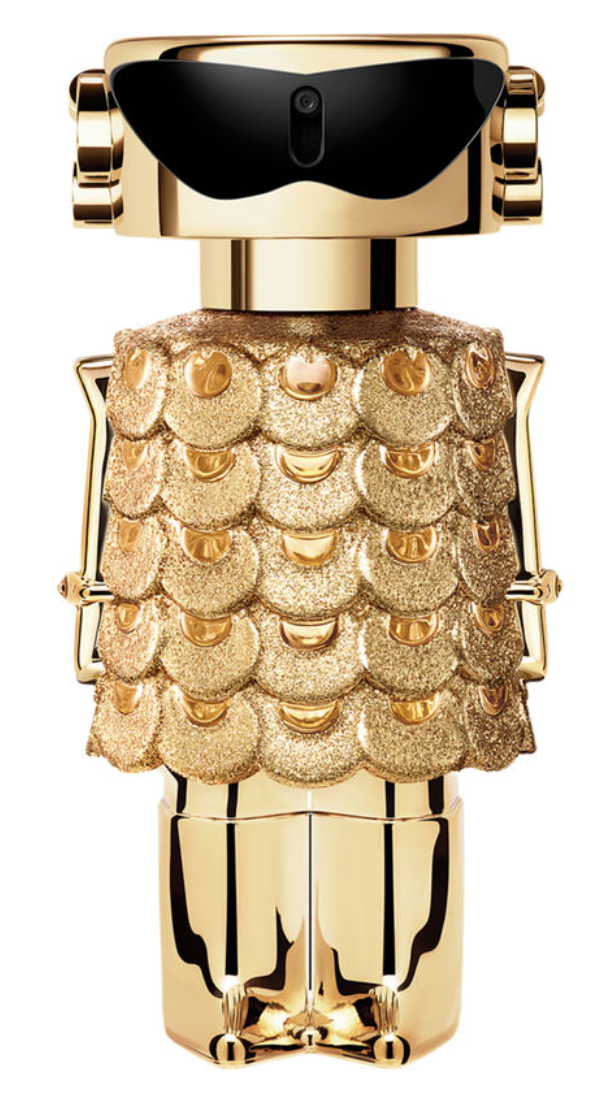 Paco Rabanne Fame Intense Eau de Parfum 80ml bottle with sleek black and gold design, showcasing the luxury fragrance.