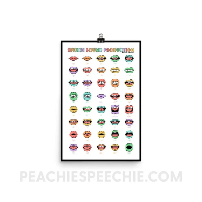 Rainbow Speech Sound Production Poster - 12″×18″ - peachiespeechie.com