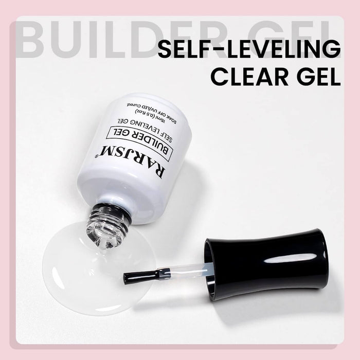 RARJSM Clear Builder Gel Polish for Nails Self Leveling