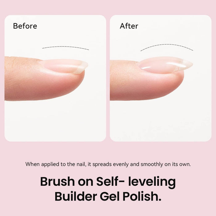 RARJSM Clear Builder Gel Polish for Nails Self Leveling
