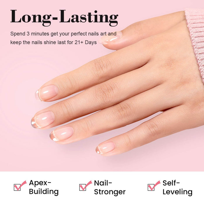 RARJSM Clear Builder Gel Polish for Nails Self Leveling