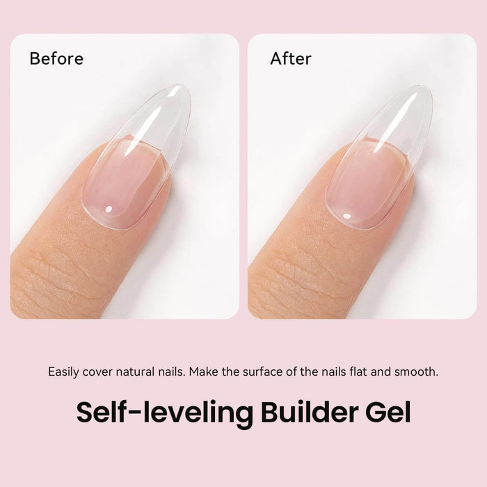 RARJSM Clear Builder Gel Polish for Nails Self Leveling