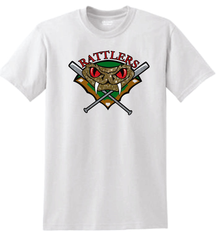 Rattlers BATS design Basic Tee-Matte or Glitter