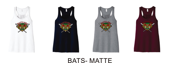 Rattlers Flowy Tank- 3 designs- Matte or Glitter