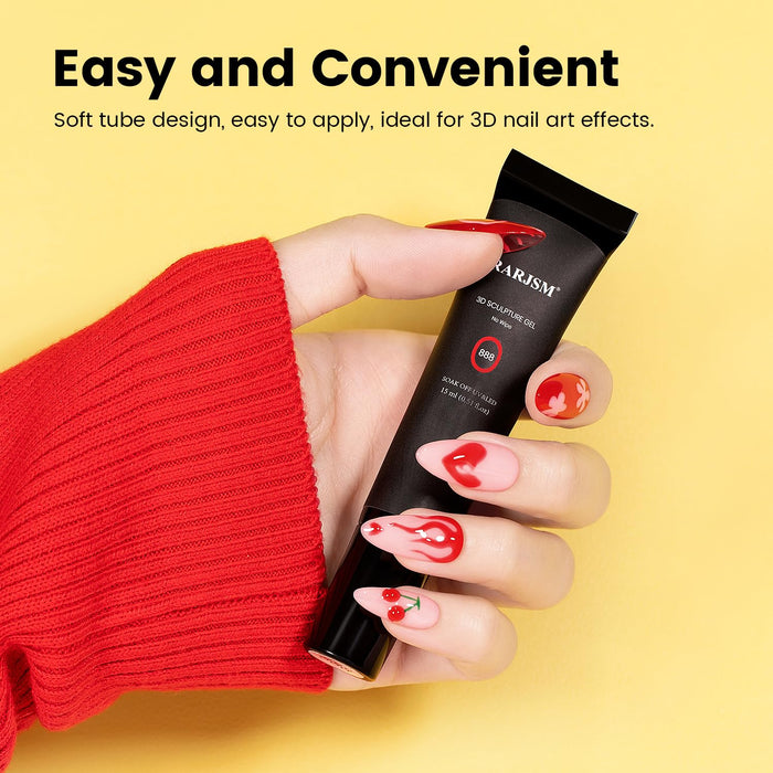 No Wipe 3D Gel Creates Intricate Nail Art Designs