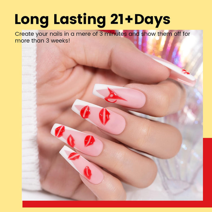 3D Nail Art Gel Red Sculpting Carving Gel Polish