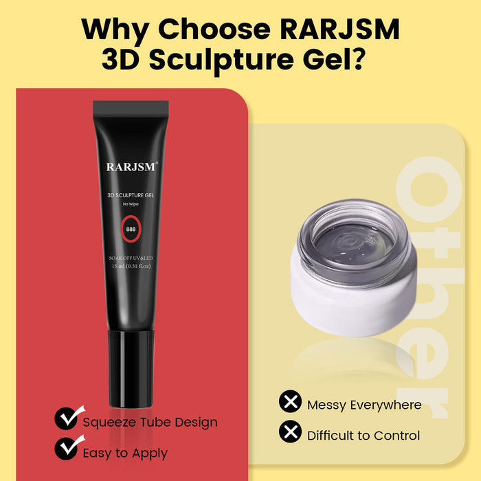 Red Sculpting Gel for Halloween Spooky 3D Nail Designs