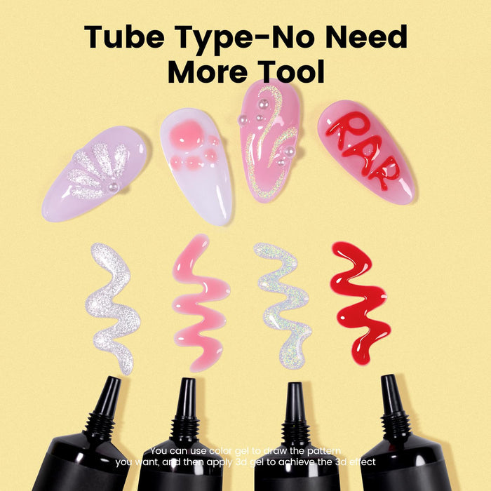 Dimensional Nail Art Gel Long Lasting 3D Effects