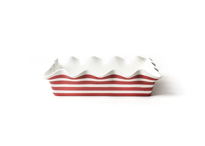 Red Stripe Casserole Dish