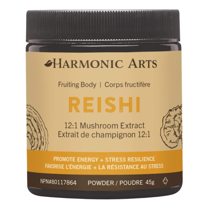 Jar of Harmonic Arts Reishi Powder 45 Grams