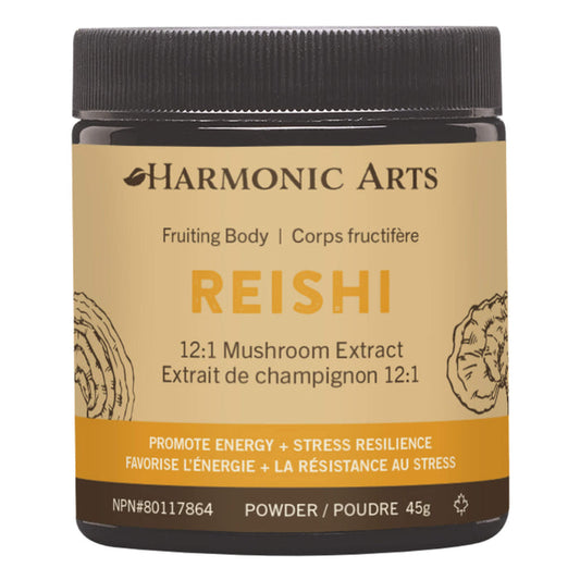 Jar of Harmonic Arts Reishi Powder 45 Grams