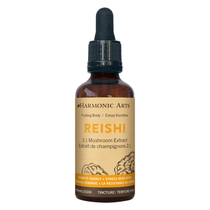 Dropper Bottle of Harmonic Arts Reishi Mushroom Tincture 50ml