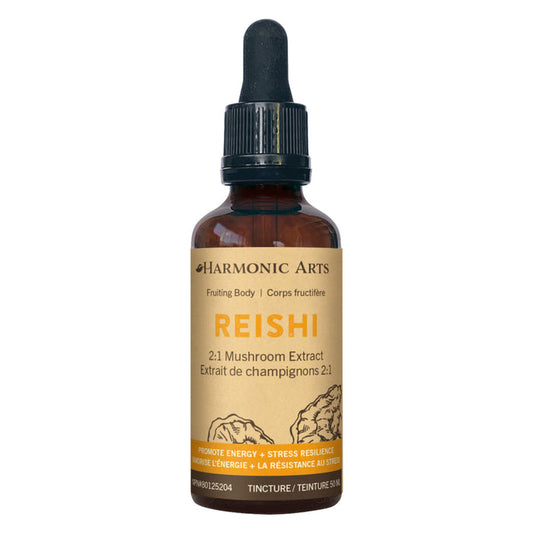 Dropper Bottle of Harmonic Arts Reishi Mushroom Tincture 50ml