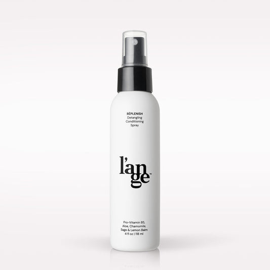 L’ange Replenish Detangling Conditioning Spray on a blank background