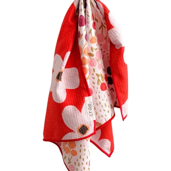 Retro Bloom Crae Reversible Towel