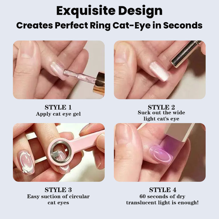 Ring Lollipop Cat Eye Magnet - Pink Circular Magnetic Wand for Cat Eye Gel Polish
