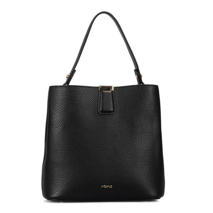Riona Janis RFID Bucket Bag pebbled - Bentley