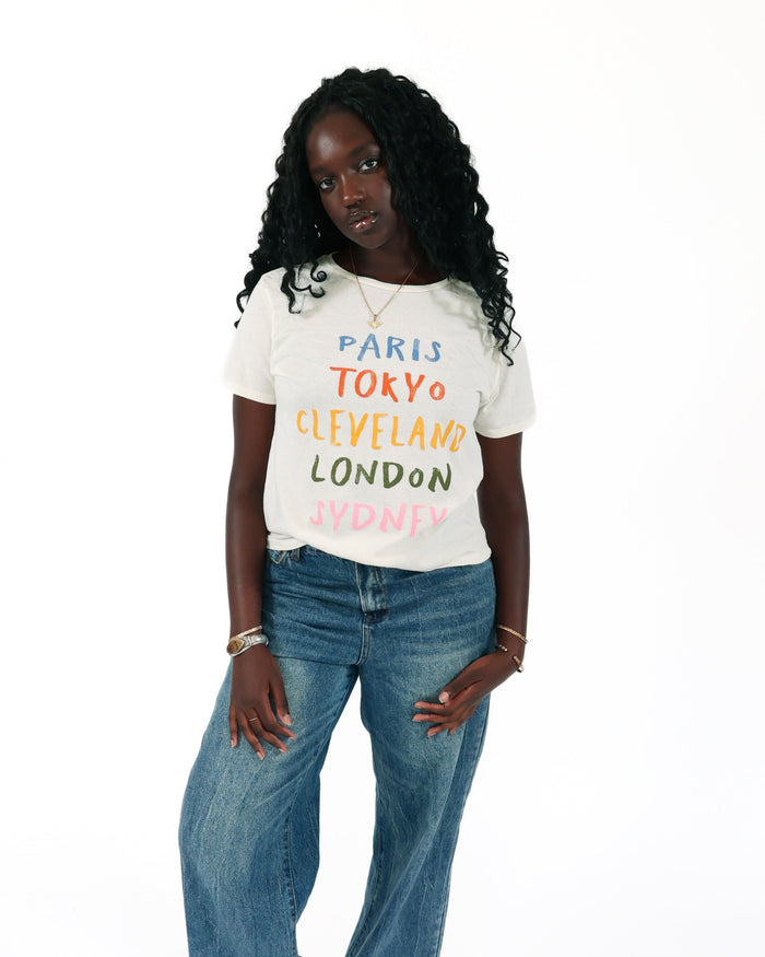 ROCK HALL COLORFUL CITIES FITTED T-SHIRT