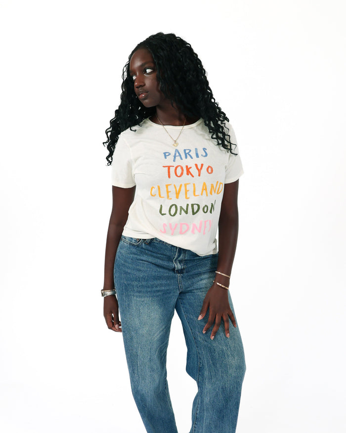 ROCK HALL COLORFUL CITIES FITTED T-SHIRT