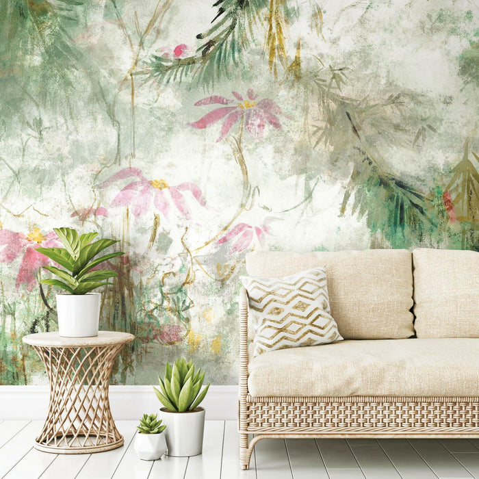 RoomMates Jungle Lily Mural Peel & Stick Wallpaper - EonShoppee