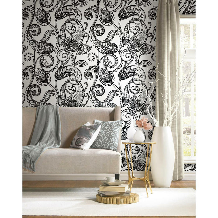 RoomMates Paisley Power Peel & Stick Wallpaper - EonShoppee