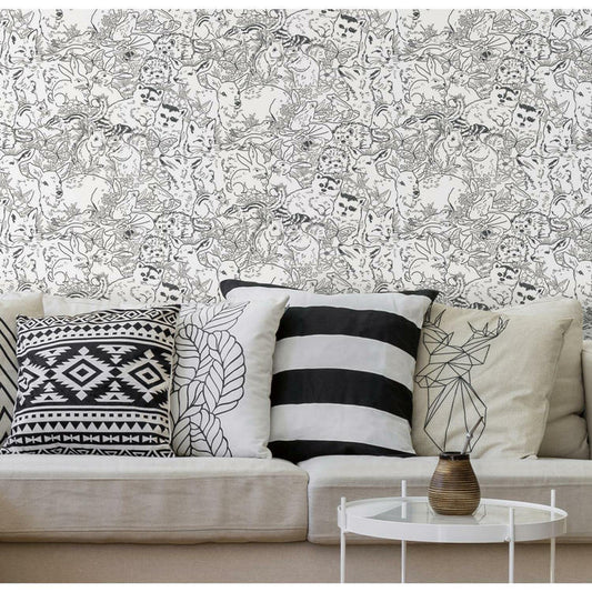 RoomMates Woodland Sketch Peel & Stick Wallpaper - EonShoppee