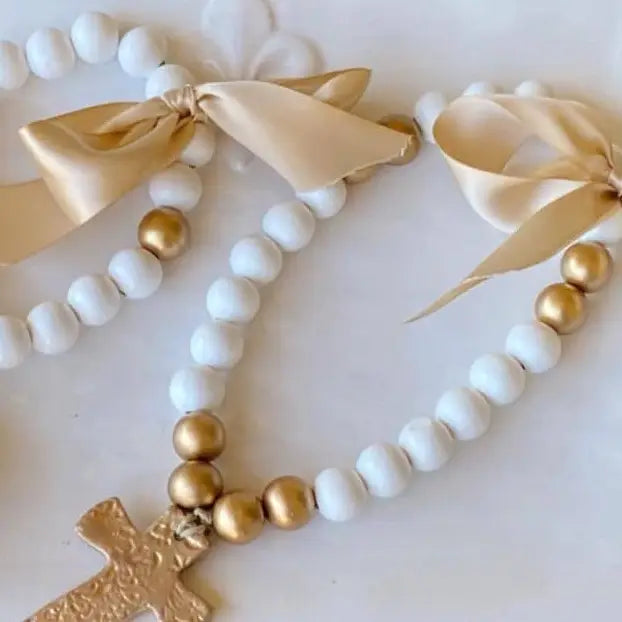 Rouge 225 Gold Gilded Cross Blessing Beads