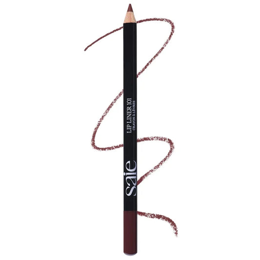 Saie Lip Liner 101 in various shades, showing a creamy, nourishing lip pencil with a sleek design and twist-up tip.