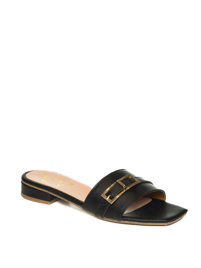 VINCENT VEGA Sandalo pelle nero DUNDEE PTQ20 VIT-NERO