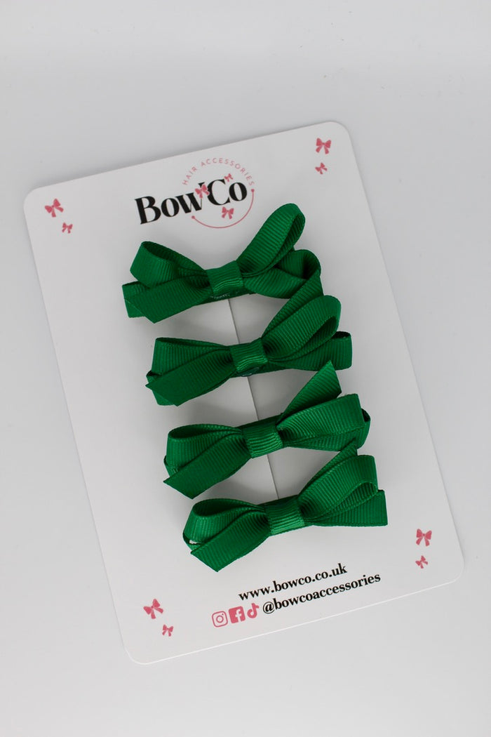 School Green Ballerina Bows - Set of 4 - Clip