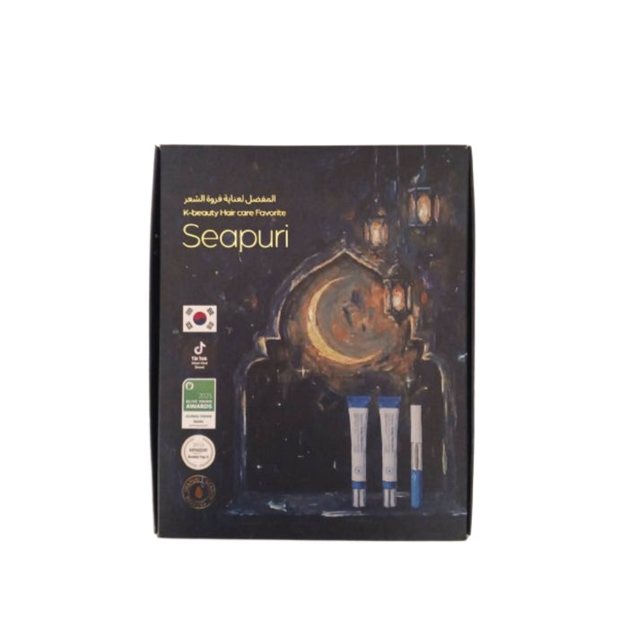 SEAPURI Midnight Gold Gift Set مجموعة العناية بفروة الرأس والرموش