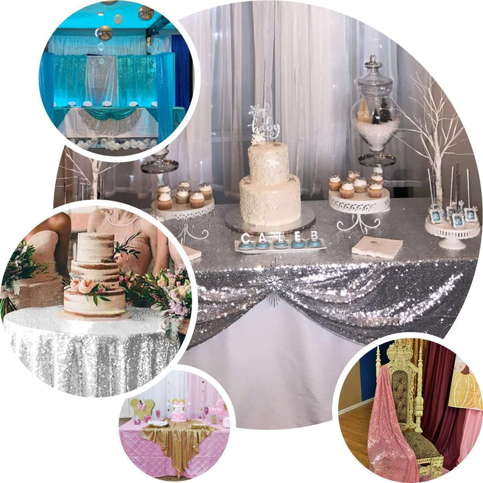 Elegant event dessert table featuring cakes and decorations in a stylish setup.