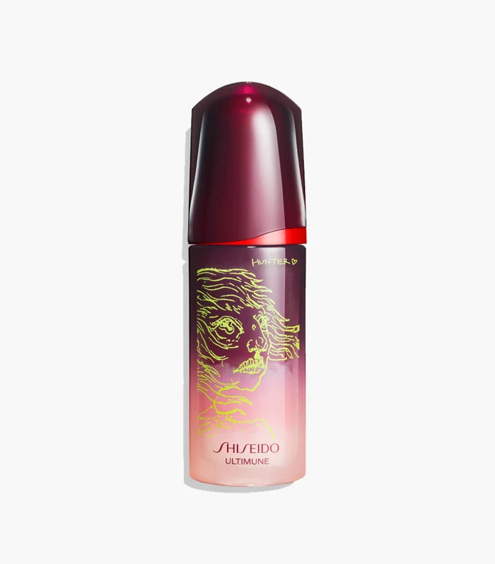 Shiseido Ultimune Power Infusing Concentrate 75ml bottle, a nourishing skincare product with sleek packaging.