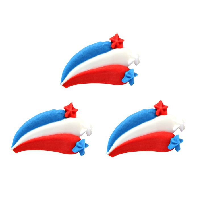 4th of July Royal Icing Toppers great for decorating cupcakes, cookies, cakes, candy and chocolates.