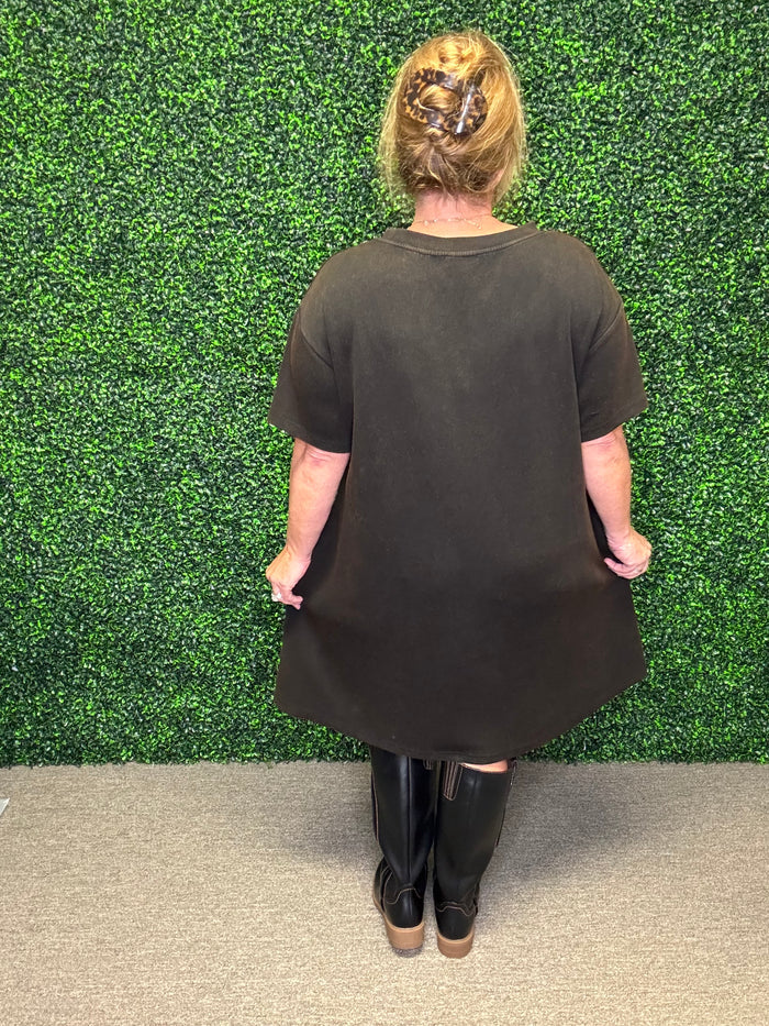 Simply Classic Black Dress-White Birch