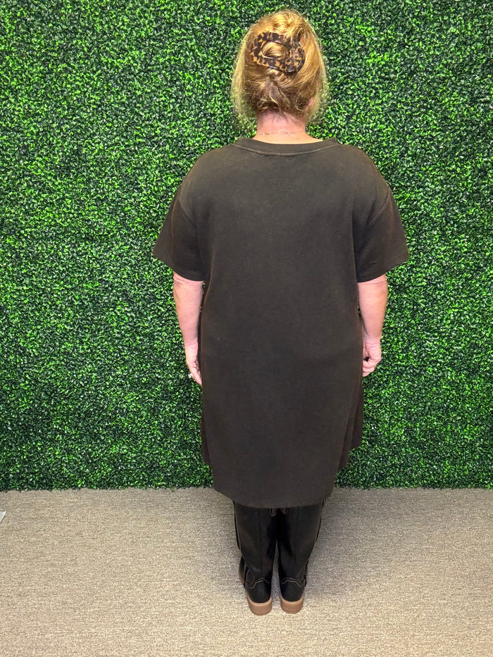 Simply Classic Black Dress-White Birch
