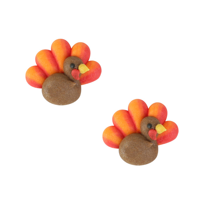Sitting Turkey Royal Icing Decorations (Bulk)