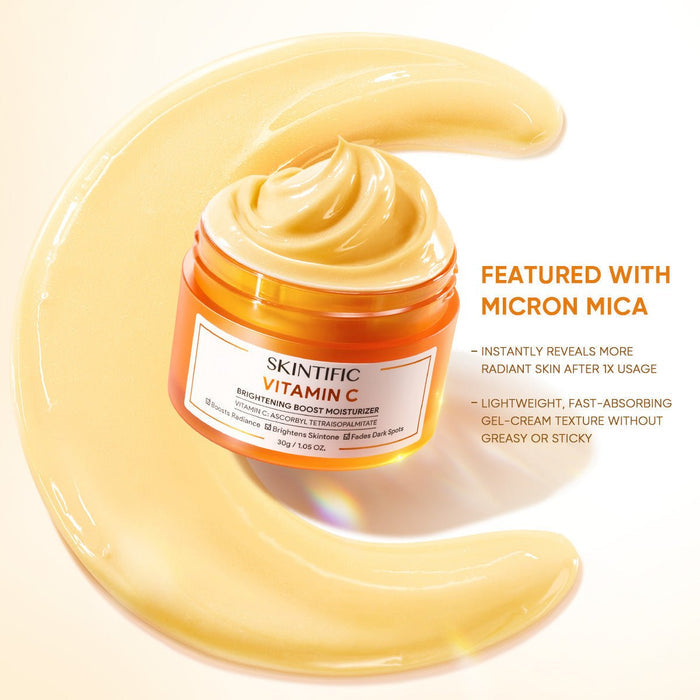 Skintific Vitamin C Brightening Boost Moisturizer 30g مرطب سكينتيفيك بفيتامين سي لتفتيح البشرة - Princess Cosmetics Qatar