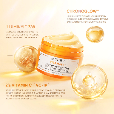 Skintific Vitamin C Brightening Boost Moisturizer 30g مرطب سكينتيفيك بفيتامين سي لتفتيح البشرة - Princess Cosmetics Qatar