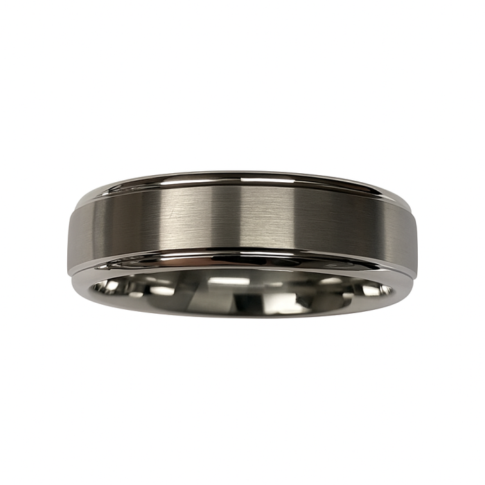 Sleek Satin Finish Stainless Steel Ring