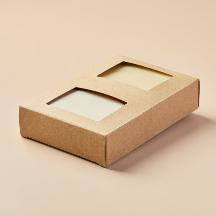 Soap Box - Double Bar with Windows (KRAFT COLOR) - product detail
