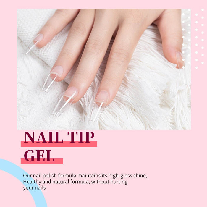 Rarjsm Solid Nail Tip Gel-Fake Nails Solid Builder Gel